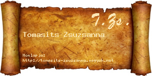 Tomasits Zsuzsanna névjegykártya