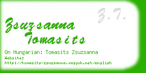 zsuzsanna tomasits business card